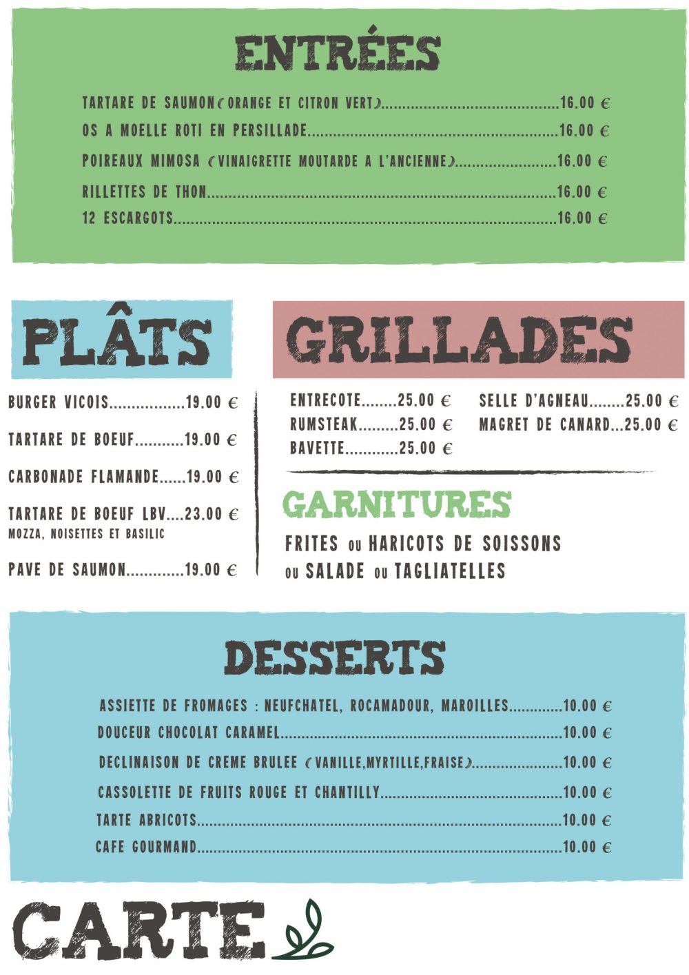 Nouvelle Carte Eté 2025 Restaurant La Belle Vicoise Vic Sur Aisne Soissons Compiègne